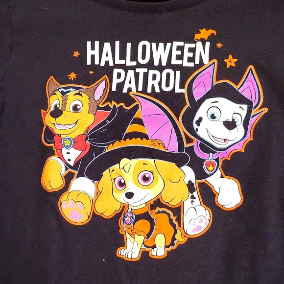 Paw Patrol Halloween black long sleeved tee shirt - Picture 3 of 3